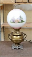 Antique Bradley & Hubbard Oil Lamp Beautiful Glass