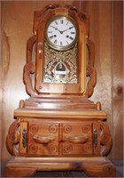 Custom crafted Pine mantel clock