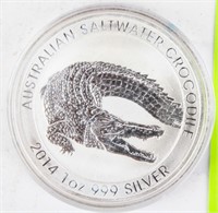 Coin Australian $5 Salt Water Crocodile .999