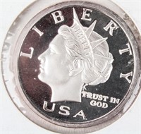 Coins Liberty $10  .999 Fine Silver Round