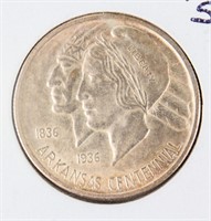 Coins 1936-S Arkansas Commemorative Half Unc.