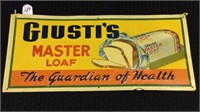 Tin Adv. Sign Giusti's Master Loaf Bread (2)