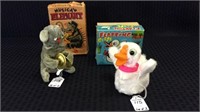 Lot of 2 Including Wind Up Musical Elephant