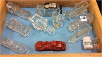 Collection of 11 Glass Candy Containers & 2 Sm.