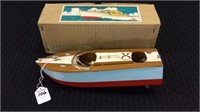 Wooden Scale Battery Operated Model Boat in Box