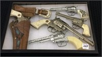 Collection of  Cap Guns Including Hubley Rodeo