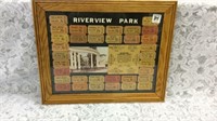 Framed Adv. Riverview Park Amusement Park