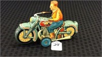 Tin Wind Up Toy Motorcycle-Palira-Made in Japan