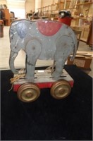 Antique Tin Pull Elephant