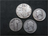 Lot of 4 US Silver Coins