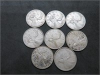 Lot of 8 Canada Quarters 80% Silver
