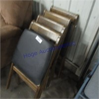 4 wood folding chairs
