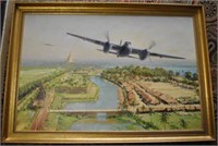 John Young WW2 Aviation Original Oil, Rangoon