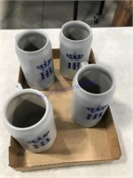 4 crock mugs