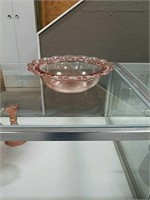 Pink depression fruit bowl.