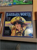 Metal Barbara worth brand sign.
