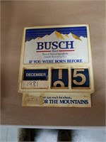 Busch beer calendars: 1981, 2002