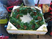 Dual Color LED Pre-Lit Battery Operated Wreath