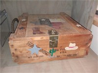 Wood Box; Texas Theme