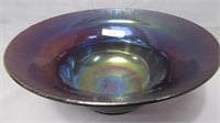 Fenton purple stretch glass large 10" deep bowl