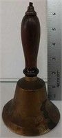 Antique Brass Bell w/wood handle