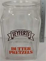 Seyfert's Pretzels glass container