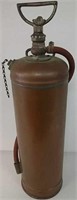 Old Brass or Copper Pump Fire Extinguisher