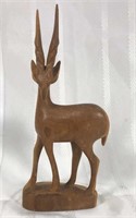 Carved wood antelope