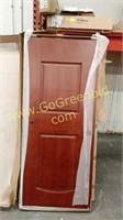 2 CHERRY WOOD COLOR HVAC DOORS WITH FRAMES