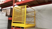 YELLOW METAL FORKLIFT CAGE
