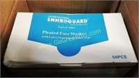 4 BOXES OF ENVIROGUARD PLEATED FACE MASKS