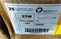 4 BOXES OF 25 EACH FUSIONLAMPS FLUORESCENT TUBES