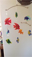 Tropical Blown Glass Fish Mobile,