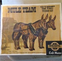 Wooden Mule Team Model Kit, sealed package