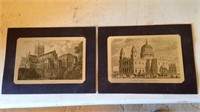 (2) Cathedral Prints on metal,
4"x6"