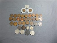 A Grouping of Various US Coins - Some Silver