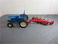 Ertl Die Cast Ford 7710 Tractor & Plow Implement