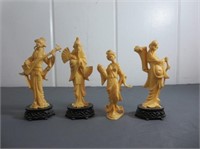 Resin or Hard Rubber Asian Figures