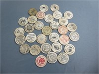 Lot of Wooden Nickels A