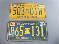 1970's & 80's Pennsylvania License Plates