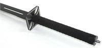 Sword - Black no sheath, rope handle
