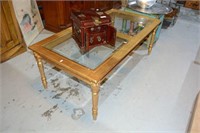 Empire style gold painted coffee table,