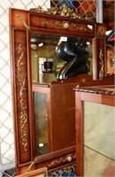 French Empire style timber and brass mirror