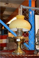 Vintage polished brass kerosene lantern