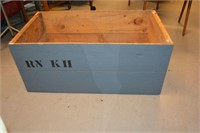 Vintage timber crate with painted & stencilled