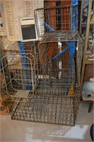 6 x various assorted galv. wire crates,