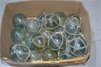 Approx 20 hand blown glass fishing floats