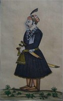 Artist unknown, portrait of a Maharaja, gouache