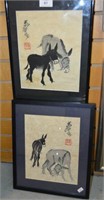 Artist unknown, 2 Chinese inkwash pictures,