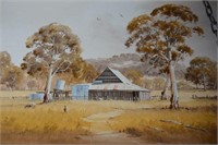 Bill O'Shea, 'Yamble Shed', oil on canvas board,